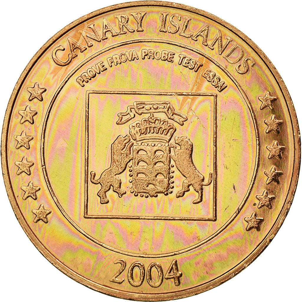 Espanha, 5 Euro Cent, 2004, Canary Islands, MS(63), Cobre