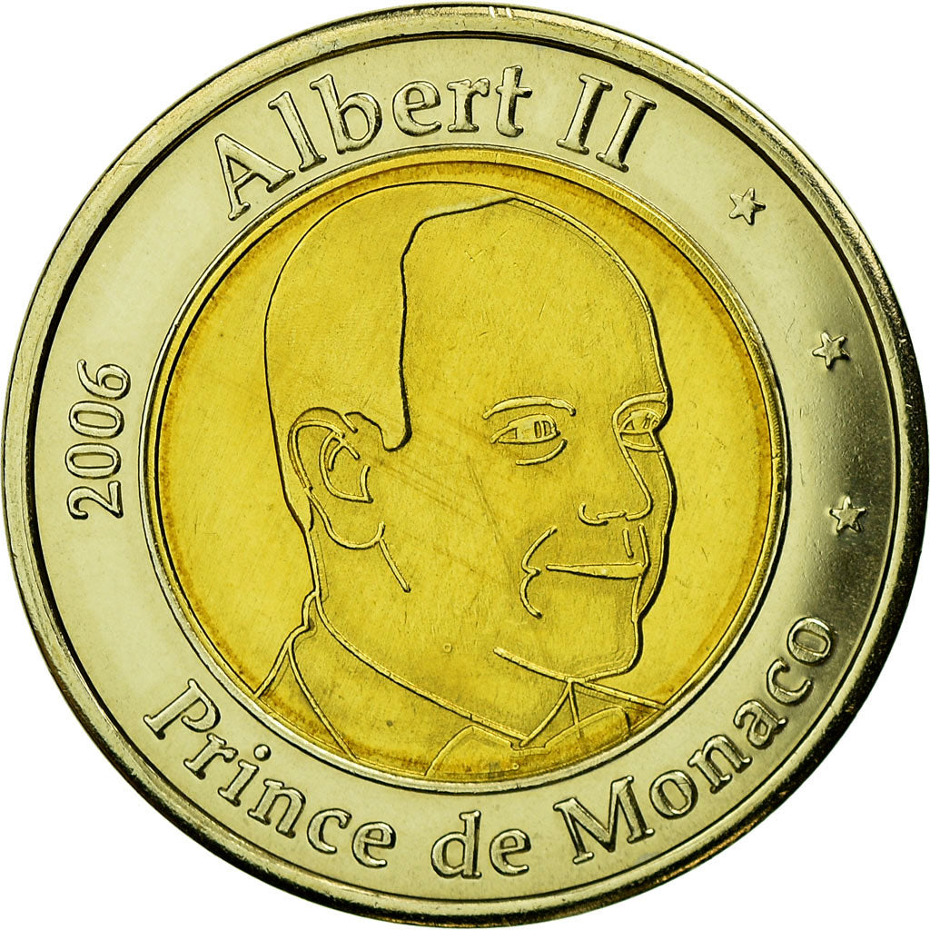 Monaco, 2 Euro, Prince Albert, 2006, MS(63), Bi-Metallic