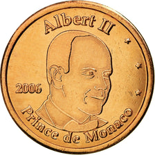 Monaco, 5 Euro Cent, Prince Albert, 2006, MS(63), Miedź