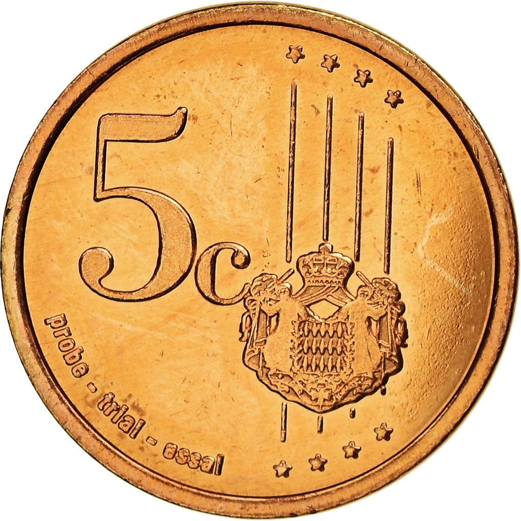 Monaco, 5 Euro Cent, Prince Albert, 2006, MS(63), Miedź