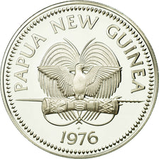 Coin, Papua New Guinea, 10 Kina, 1976, Franklin Mint, MS(65-70), Silver, KM:8a