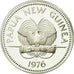 Coin, Papua New Guinea, 10 Kina, 1976, Franklin Mint, MS(65-70), Silver, KM:8a