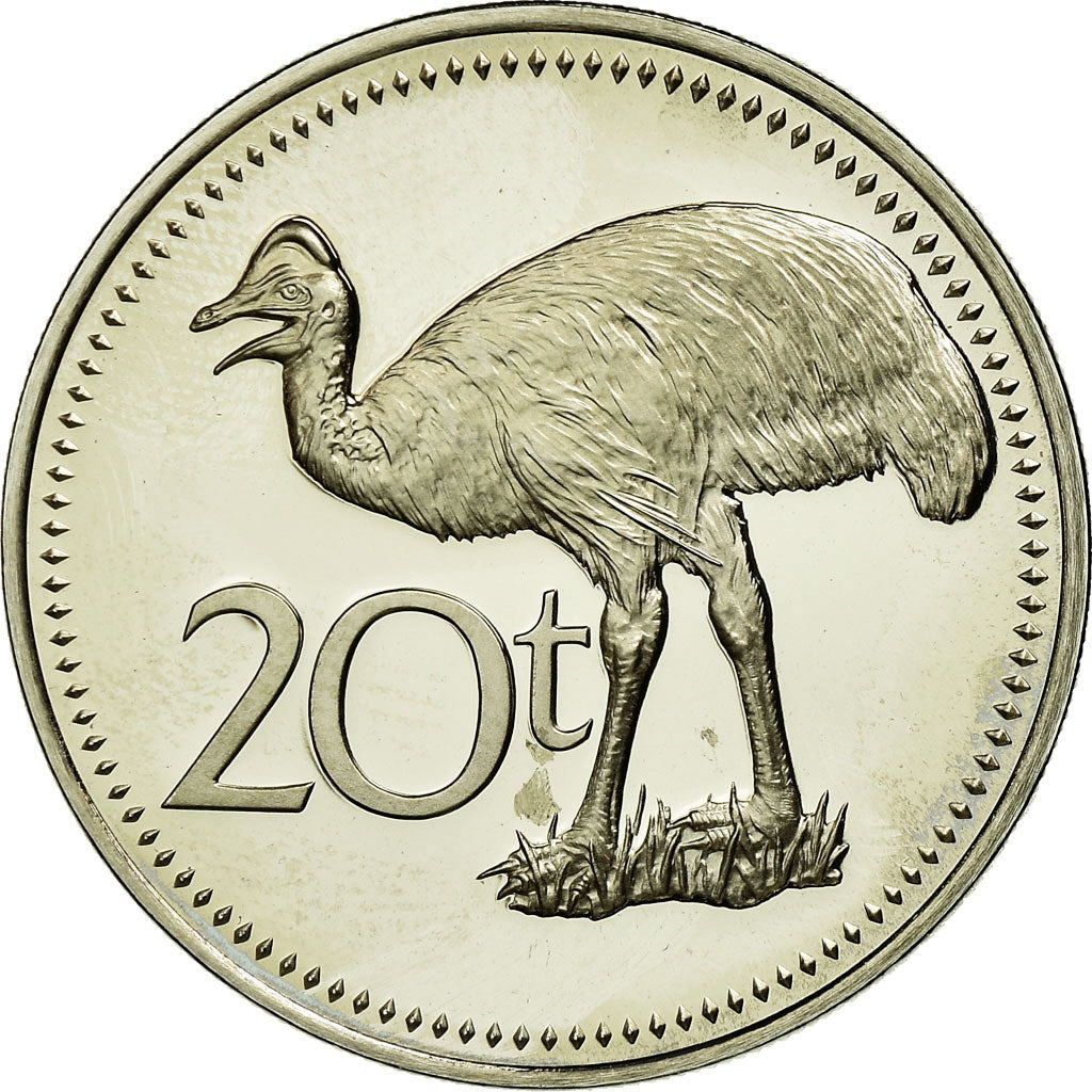Coin, Papua New Guinea, 20 Toea, 1976, MS(65-70), Copper-nickel, KM:5