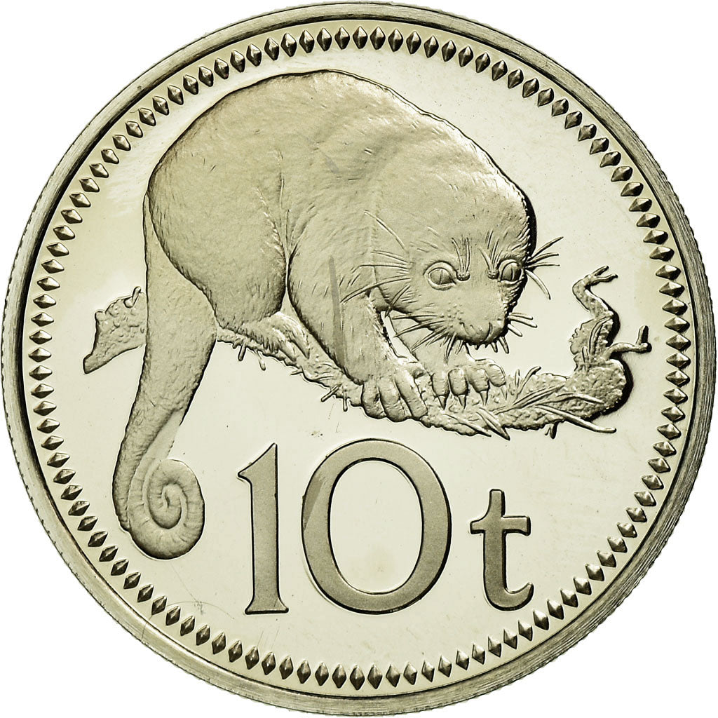 Coin, Papua New Guinea, 10 Toea, 1976, MS(65-70), Copper-nickel, KM:4