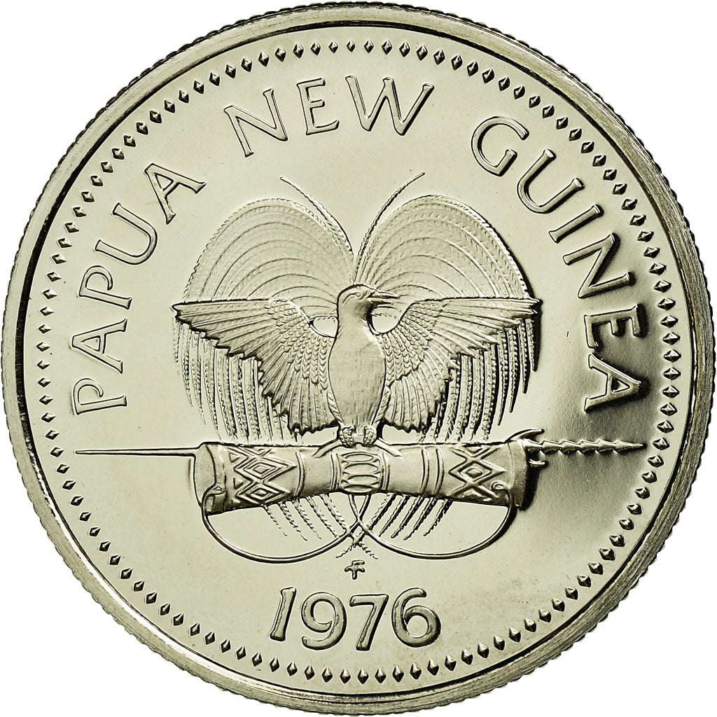 Coin, Papua New Guinea, 5 Toea, 1976, MS(65-70), Copper-nickel, KM:3