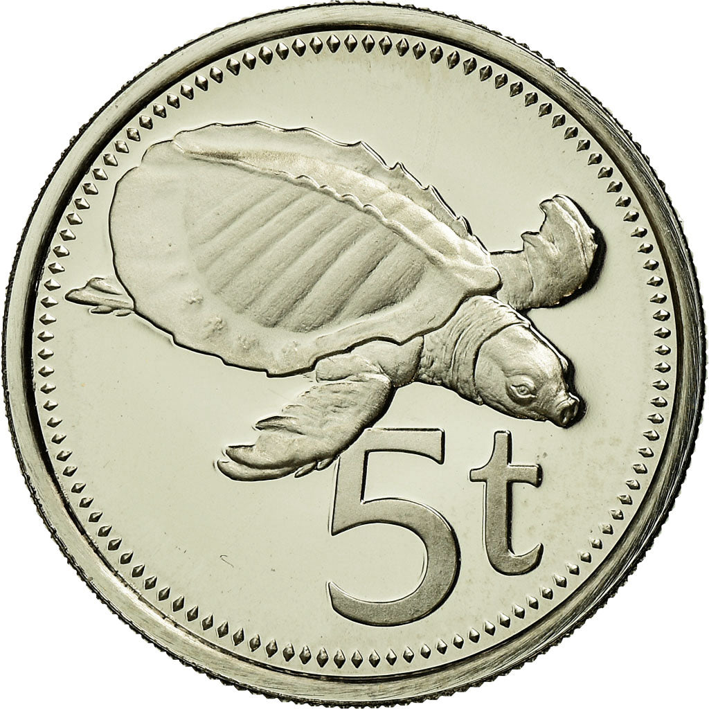 Coin, Papua New Guinea, 5 Toea, 1976, MS(65-70), Copper-nickel, KM:3