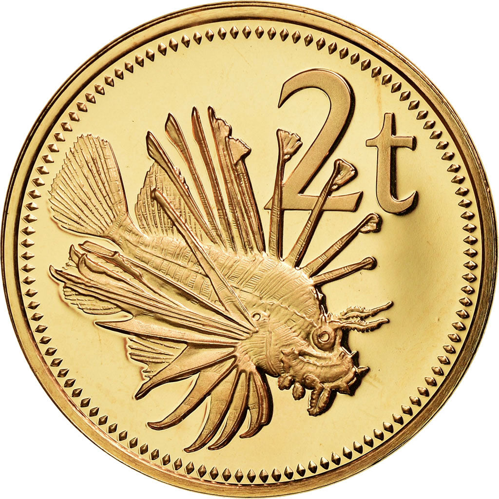 Moneta, Papua Nuova Guinea, 2 Toea, 1976, FDC, Bronzo, KM:2