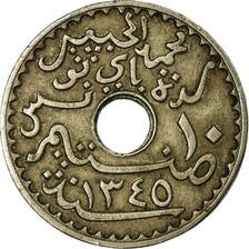 Moneta, Tunisia, Muhammad al-Habib Bey, 10 Centimes, 1926, Paris, BB