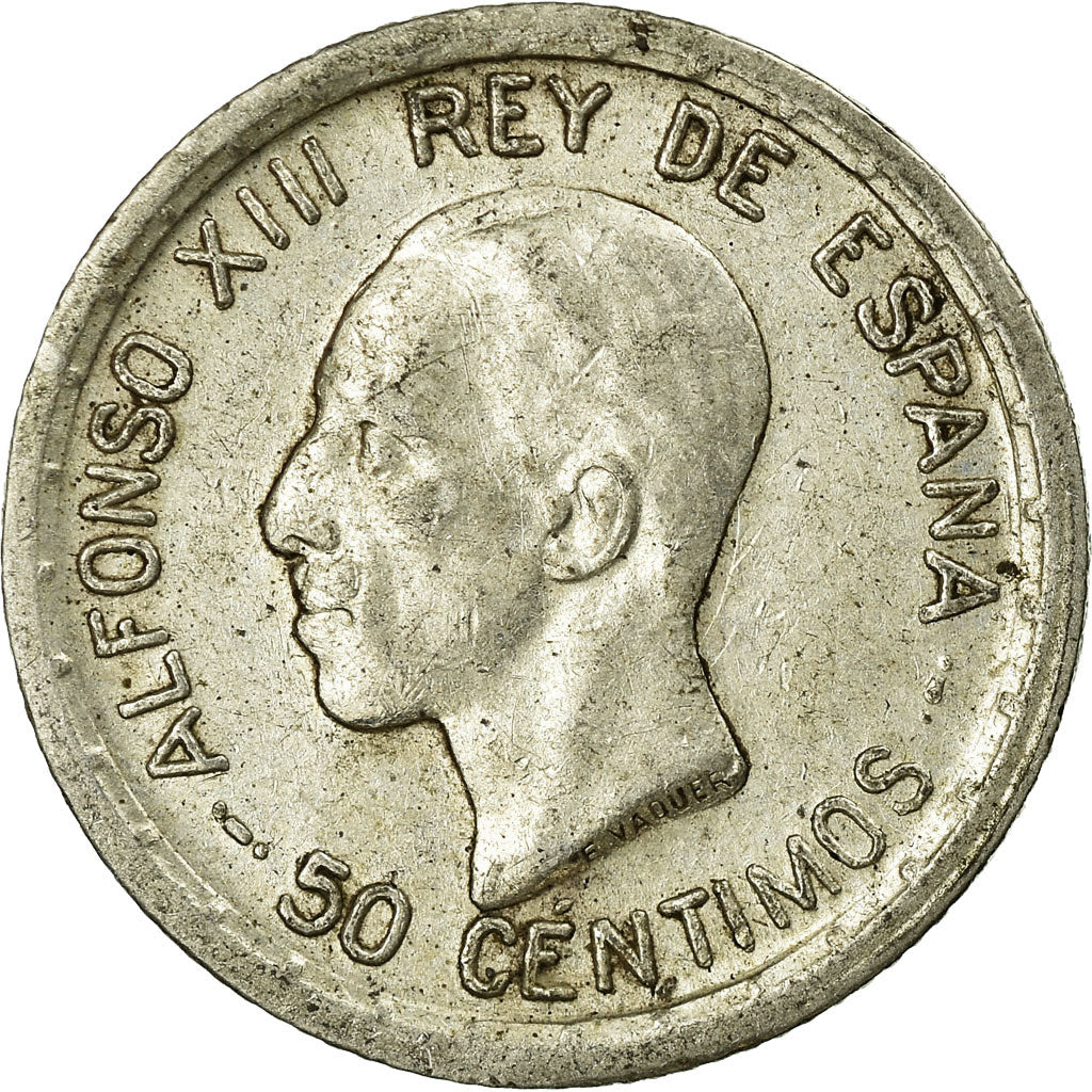 Coin, Spain, Alfonso XIII, 50 Centimos, 1926, Madrid, EF(40-45), Silver, KM:741