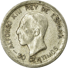 Coin, Spain, Alfonso XIII, 50 Centimos, 1926, Madrid, EF(40-45), Silver, KM:741