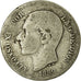 Coin, Spain, Alfonso XII, 50 Centimos, 1880, Madrid, VF(20-25), Silver, KM:685