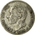 Coin, Spain, Alfonso XII, 50 Centimos, 1885, Madrid, VF(30-35), Silver, KM:685