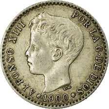 Coin, Spain, Alfonso XIII, 50 Centimos, 1900, Madrid, EF(40-45), Silver, KM:705