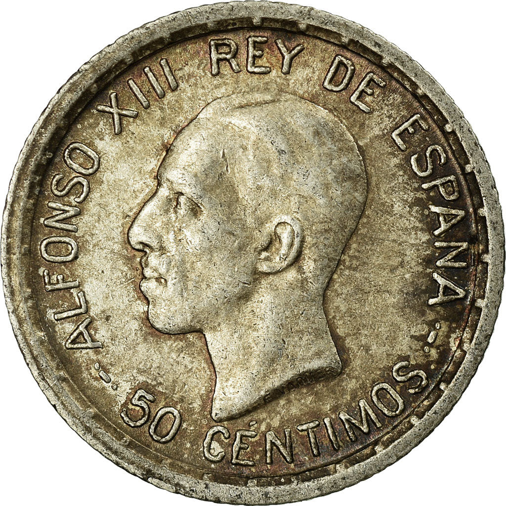 Coin, Spain, Alfonso XIII, 50 Centimos, 1926, Madrid, EF(40-45), Silver, KM:741