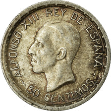Coin, Spain, Alfonso XIII, 50 Centimos, 1926, Madrid, EF(40-45), Silver, KM:741