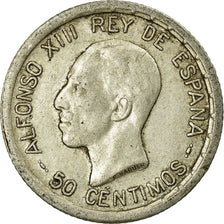 Coin, Spain, Alfonso XIII, 50 Centimos, 1926, Madrid, VF(30-35), Silver, KM:741