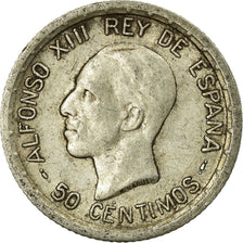 Moneta, Hiszpania, Alfonso XIII, 50 Centimos, 1926, Madrid, VF(30-35), Srebro