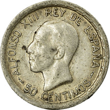 Moneda, España, Alfonso XIII, 50 Centimos, 1926, Madrid, BC+, Plata, KM:741