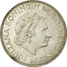 Coin, Netherlands, Juliana, 2-1/2 Gulden, 1961, AU(50-53), Silver, KM:185