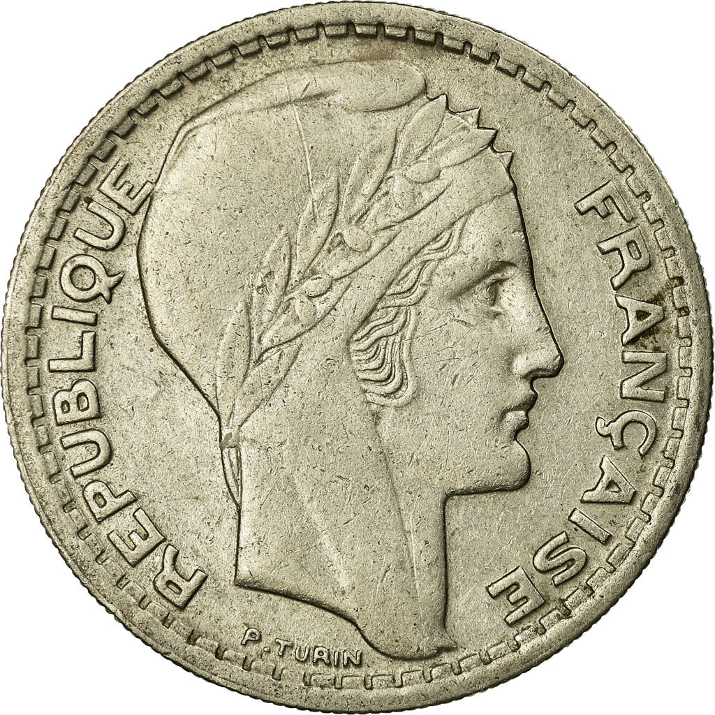 Moeda, França, Turin, 10 Francs, 1947, Beaumont - Le Roger, EF(40-45)