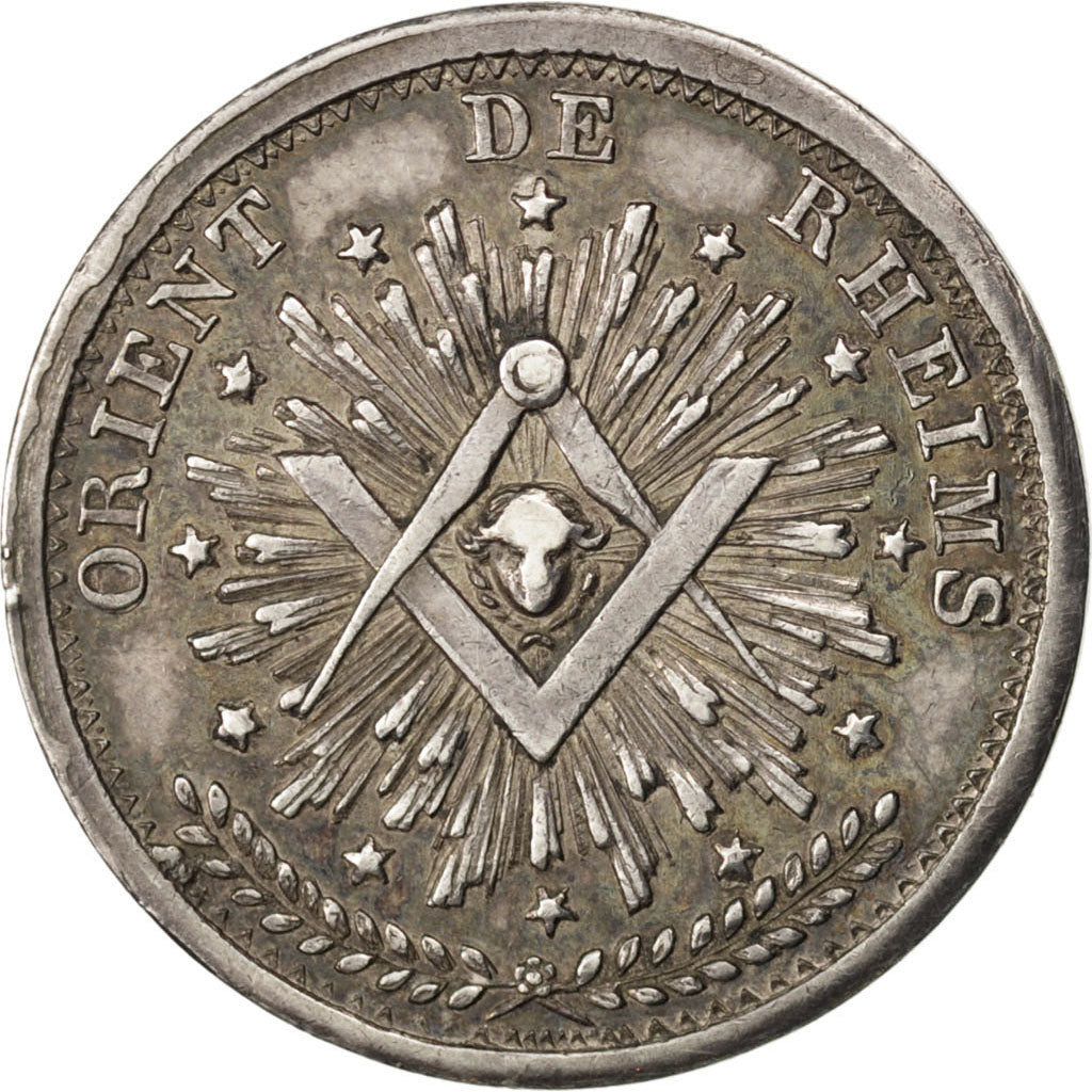 France, Masonic, Token, 1804, AU(55-58), Silver, 7.56