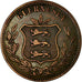 Coin, Guernsey, 8 Doubles, 1874, Heaton, Birmingham, EF(40-45), Bronze, KM:7