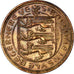 Monnaie, Guernsey, Elizabeth II, 8 Doubles, 1956, Heaton, TTB, Bronze, KM:16