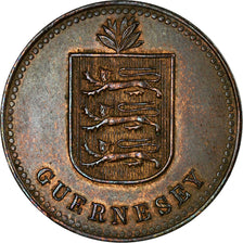 Coin, Guernsey, 4 Doubles, 1949, Heaton, EF(40-45), Bronze, KM:13