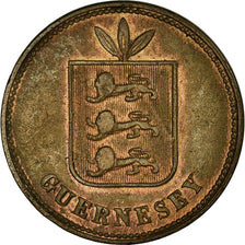 Coin, Guernsey, 4 Doubles, 1868, Heaton, Birmingham, EF(40-45), Bronze, KM:5