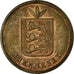 Coin, Guernsey, 4 Doubles, 1868, Heaton, Birmingham, EF(40-45), Bronze, KM:5