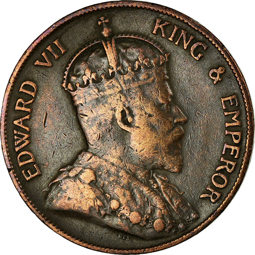 Coin, Hong Kong, Edward VII, Cent, 1902, EF(40-45), Bronze, KM:11