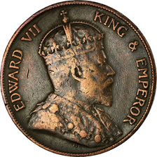 Coin, Hong Kong, Edward VII, Cent, 1902, EF(40-45), Bronze, KM:11