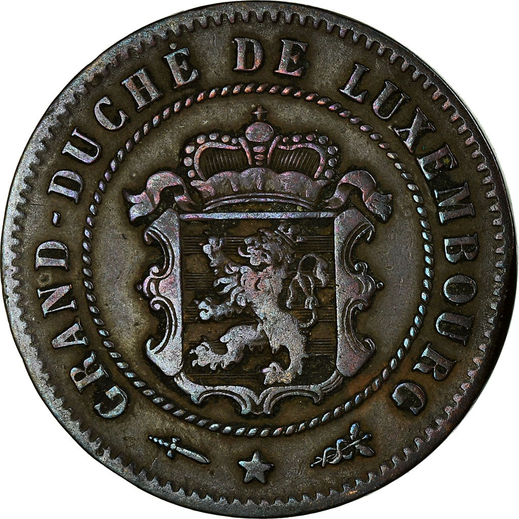 Coin, Luxembourg, William III, 5 Centimes, 1870, Utrecht, EF(40-45), Bronze