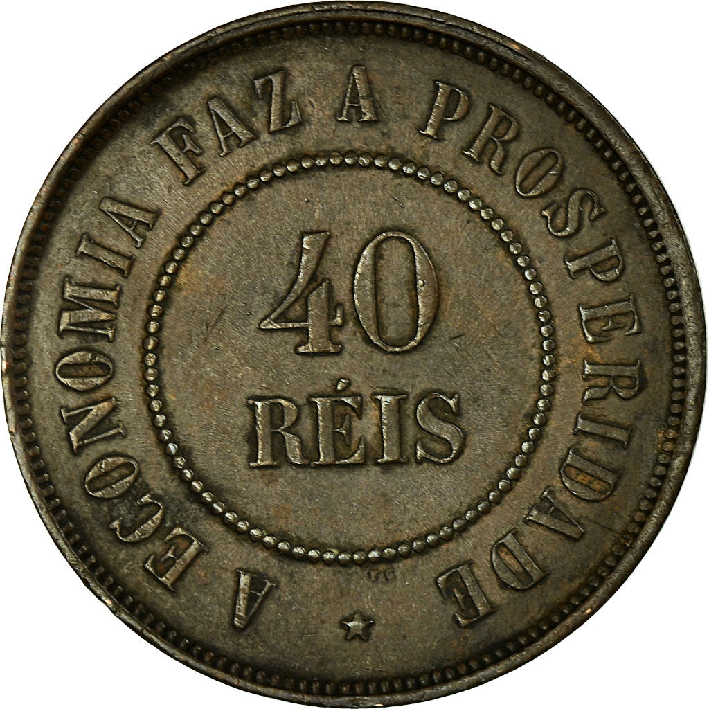 Coin, Brazil, 40 Reis, 1995, EF(40-45), Bronze, KM:491