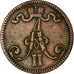 Coin, Finland, Alexander II, 5 Pennia, 1866, EF(40-45), Copper, KM:4.1
