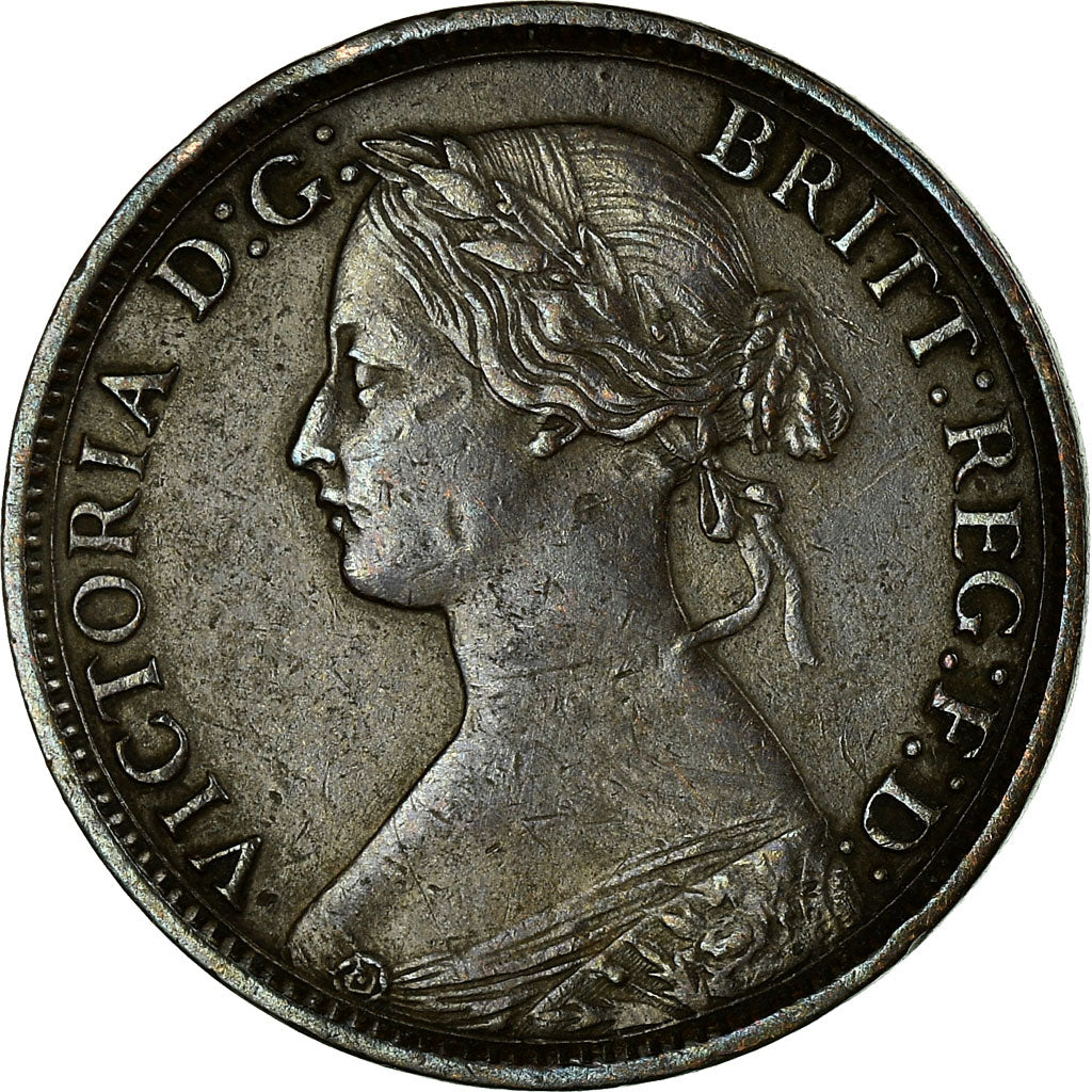 Coin, Great Britain, Victoria, Farthing, 1864, EF(40-45), Bronze, KM:747.2