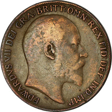 Coin, Great Britain, Edward VII, Penny, 1910, EF(40-45), Bronze, KM:794.2