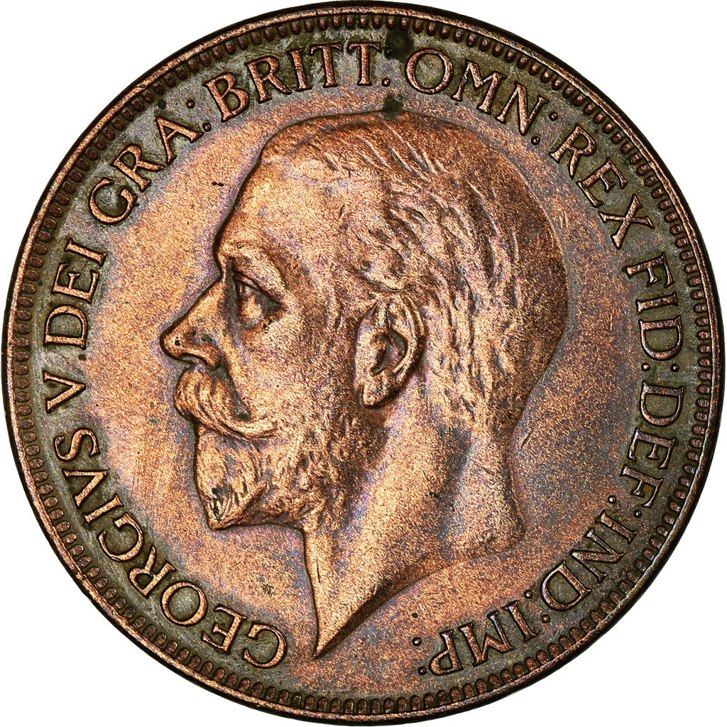 Coin, Great Britain, George V, Penny, 1927, AU(55-58), Bronze, KM:826