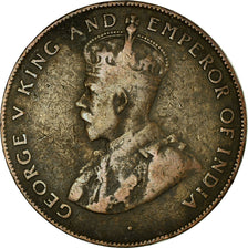Coin, Mauritius, George V, 5 Cents, 1924, VF(30-35), Bronze, KM:14