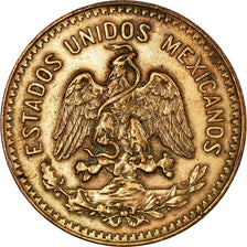 Moneda, México, 20 Centavos, 1935, Mexico City, EBC, Bronce, KM:437