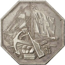 France, The Boats, Token, 1847, AU(50-53), Silver, 22.40