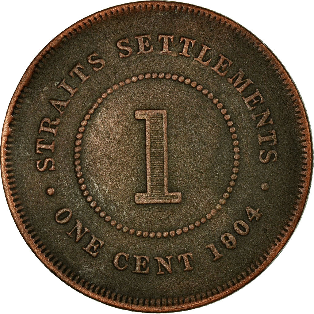 Coin, Straits Settlements, Edward VII, Cent, 1904, VF(30-35), Bronze, KM:19