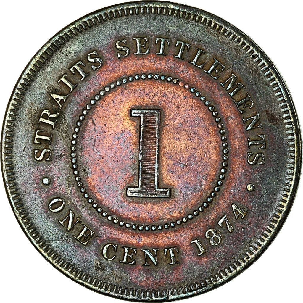 Münze, Straits Settlements, Victoria, Cent, 1874, SS, Kupfer, KM:9