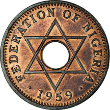 Monnaie, Nigéria, Elizabeth II, 1/2 Penny, 1959, TTB, Bronze, KM:1