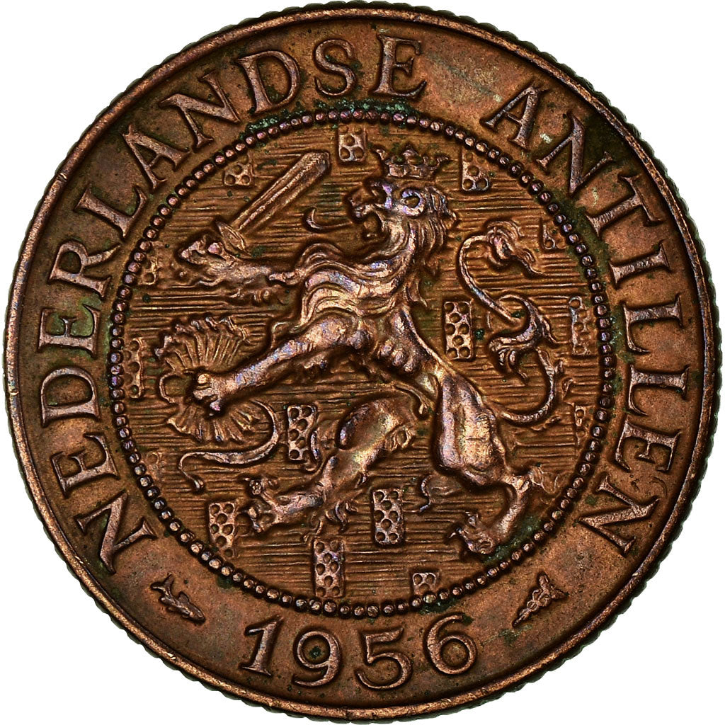 Coin, Netherlands Antilles, Juliana, 2-1/2 Cents, 1956, AU(55-58), Bronze, KM:5