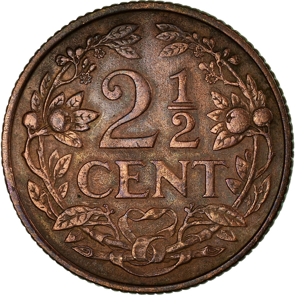 Coin, Netherlands Antilles, Juliana, 2-1/2 Cents, 1956, AU(55-58), Bronze, KM:5