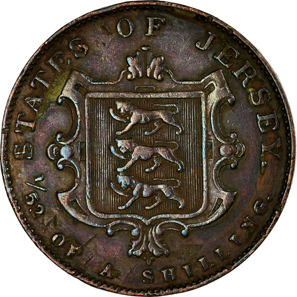 Coin, Jersey, Victoria, 1/52 Shilling, 1841, EF(40-45), Copper, KM:1