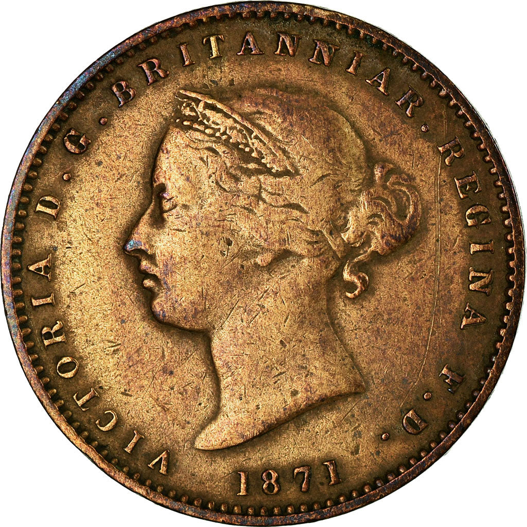 Coin, Jersey, Victoria, 1/26 Shilling, 1871, VF(30-35), Bronze, KM:4