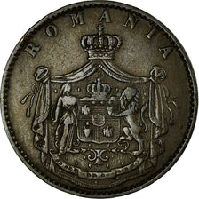 Coin, Romania, Carol I, 5 Bani, 1867, EF(40-45), Copper, KM:3.2