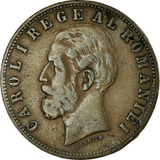 Coin, Romania, Carol I, 5 Bani, 1884, EF(40-45), Copper, KM:19